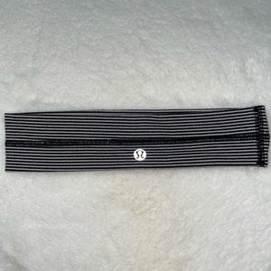 Black and White Striped Lululemon Headband